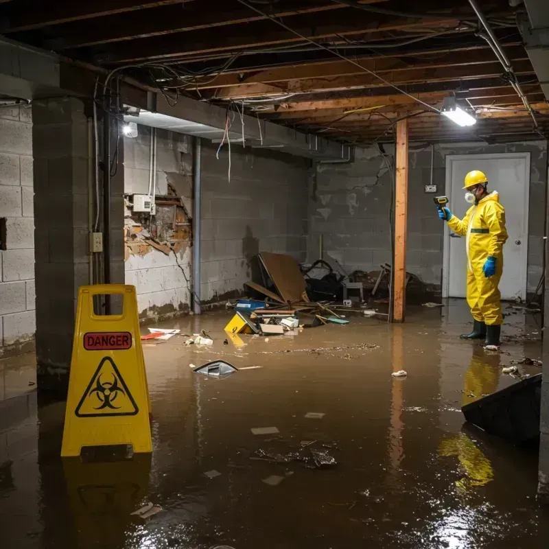 Flooded Basement Electrical Hazard in Lebanon, IN Property